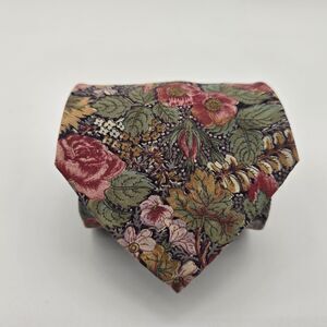 VTG Rooster Men's Floral Cotton Tie 3.75x60 – Made in USA